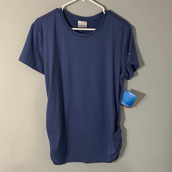 NWT Columbia Women’s Blue Short Sleeve Shirt - Picture 1 of 5
